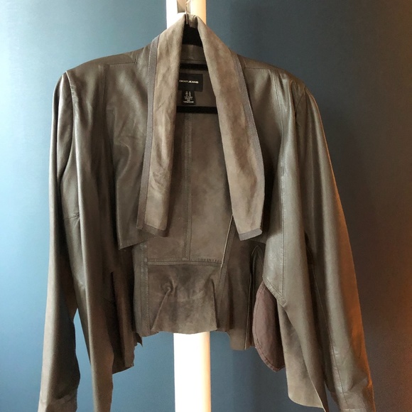 DKNY Leather Suede Jacket (NEW) - Picture 1 of 7
